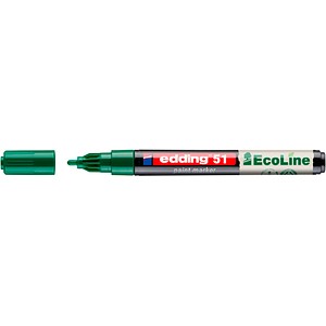 4057305071835 - Lackmarker 51 EcoLine Schreibfarbe Grün Rundspitze Strichstärke 1-2 mm mit Kappe wasserbasiert nachfüllbar 10 Stück 4057305071835 - Lackmarker 51 EcoLine Schreibfarbe Grün Rundspitze Strichstärke 1-2 mm mit Kappe wasserbasiert nachfüllbar 10 Stück
