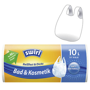 swirl® Kosmetikbeutel 4341 10,0 l weiß, 37 St.