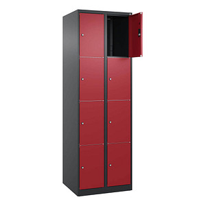 4068427434484 - Schließfachschrank Classic Plus rubinrot schwarzgrau 080000-204 S10035 8 Schließfächer 600 x 500 x 1850 cm 4068427434484 CP 4068427434484 - Schließfachschrank Classic Plus rubinrot schwarzgrau 080000-204 S10035 8 Schließfächer 600 x 500 x 1850 cm 4068427434484 CP