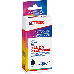 4057305063878 - Druckerpatrone 18-272 kompatibel zu Canon PGI-525BK schwarz 4057305063878 Edding 4057305063878 - Druckerpatrone 18-272 kompatibel zu Canon PGI-525BK schwarz 4057305063878 Edding