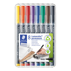 4007817323519 - Folienstift 314 B farbig sortiert 10-25 mm 8er-Etui permanent 4007817323519 Staedtler (Lumocolor) 8 Stück 4007817323519 - Folienstift 314 B farbig sortiert 10-25 mm 8er-Etui permanent 4007817323519 Staedtler (Lumocolor) 8 Stück