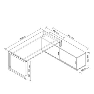 4032062332283 - Schreibtischkombination RSE16 höhenverstellbar 72-81cm (H) 160x80cm (BxT) rechteckig grau   graphit 4032062332283 Hammerbach