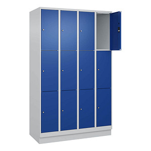 4066681685130 - Schließfachschrank Classic PLUS enzianblau lichtgrau 080020-403 S10003 12 Schließfächer 1200 x 500 x 1950 cm 4066681685130 