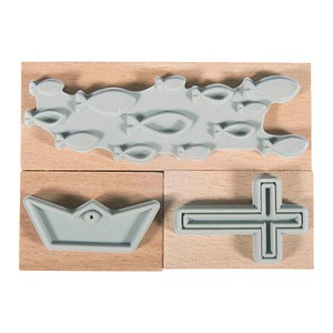 4006166407147 - Kommunion Konfirmation Motivstempel Fische Kreuz Boot 39 x 26 83 x 26 cm
