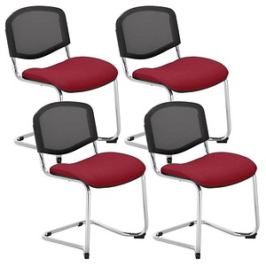 5901747157031 - 4 Besucherstuhl Iso Ergo Mesh bordeaux Stoff 5901747157031 4 Stück 5901747157031 - 4 Besucherstuhl Iso Ergo Mesh bordeaux Stoff 5901747157031 4 Stück