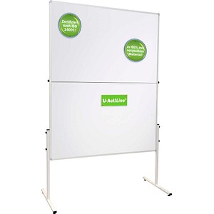 4016946222112 - Moderationstafel U-Act! Line 120x150cm Karton + Karton (beidseitig) pinnbar klappbar weiß + weiß 4016946222112 Franken