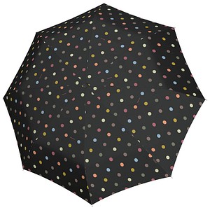 4012013724336 - Regenschirm pocket classic dots schwarz bunt bedruckt