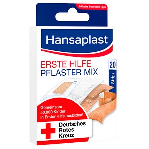 Hansaplast Pflaster ERSTE HILFE MIX beige, weiß, 20 St.