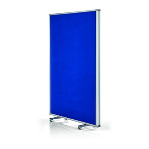 4013695058337 - Magnetoplan Präsentationswand large (B x H) 3610 mm x 1800 mm Filz Royalblau beidseitig verwendbar Pinntafel zusammenklappbar Inkl Rollen 1112003