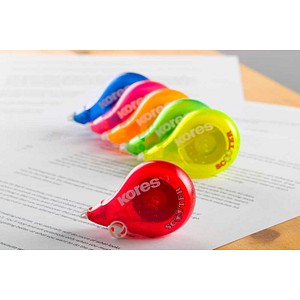 9023800848734 - Einweg-Korrekturroller SCOOTER - 5-Color sortiert 42 mm x 8 m sortiert in den transluzenten Farben blau - 10 Stück (KR84873)