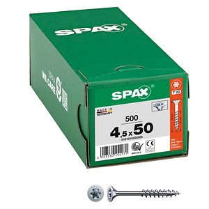 4003530154171 - Universalschraube 45 x 50 mm 500 Stück Teilgewinde Senkkopf t-star plus T20 4CUT wirox - 0191010450505 - Spax 4003530154171 - Universalschraube 45 x 50 mm 500 Stück Teilgewinde Senkkopf t-star plus T20 4CUT wirox - 0191010450505 - Spax