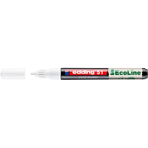4057305071880 - Lackmarker 51 EcoLine Schreibfarbe Weiß Rundspitze Strichstärke 1-2 mm mit Kappe wasserbasiert nachfüllbar 10 Stück 4057305071880 - Lackmarker 51 EcoLine Schreibfarbe Weiß Rundspitze Strichstärke 1-2 mm mit Kappe wasserbasiert nachfüllbar 10 Stück