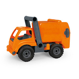 4006942894000 - EcoActives Müllwagen Sandfahrzeug rot Führerhaus zum Öffnen und Bespielen verriegelbarer Müllbehälter mit Mülltonne und Hebel mit Kippfunktion Größe