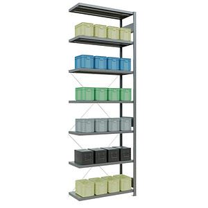 4004514203045 - Gebrüder Schulte - Fachbodenregal Komplettregale MULTIplus250 3000x1000x400mm (Anbauregal) Traglast 250kg 4004514203045 - Gebrüder Schulte - Fachbodenregal Komplettregale MULTIplus250 3000x1000x400mm (Anbauregal) Traglast 250kg