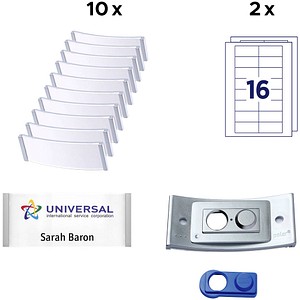 4260320190027 - badgepoint Namensschild polar POL35MA66-10DR 80x34mm est 10St 4260320190027 10 Stück
