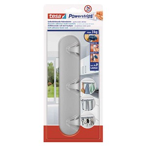 4042448136091 - tesa Powerstrips Hakenleiste Klebehaken für max 30 kg 200 x 41 cm 1 St