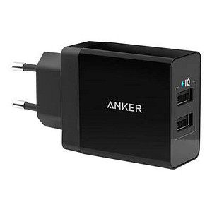 0848061019612 - PowerPort2 Ladeadapter schwarz 24 Watt 0848061019612 ANKER