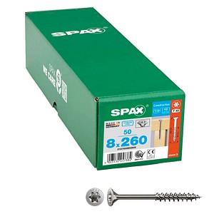 4003530257384 - Universalschrauben T40 Senkkopf Edelstahl A2 0197000802605 8 mm x 260 mm 50 St 4003530257384 - Universalschrauben T40 Senkkopf Edelstahl A2 0197000802605 8 mm x 260 mm 50 St