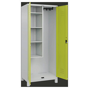 4066681617940 - Putzmittelschrank Classic Plus 080110-02-S10009 clowngrün lichtgrau 800 x 500 x 1950 cm aufgebaut 4066681617940 C+P-Möbel 4066681617940 - Putzmittelschrank Classic Plus 080110-02-S10009 clowngrün lichtgrau 800 x 500 x 1950 cm aufgebaut 4066681617940 C+P-Möbel
