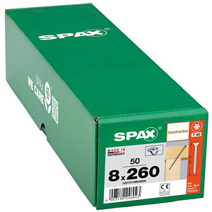 SPAX® Holzbauschrauben T40 Senkkopf WIROX 260mm  x 8 mm, 50 St.