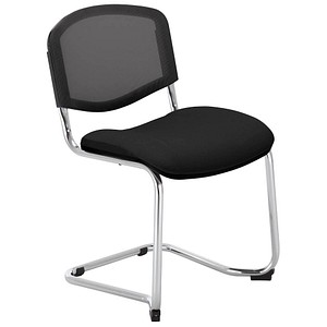 5901747084221 - Besucherstuhl Iso Ergo Mesh schwarz chrom ohne Armlehnen Freischwinger 5901747084221 4 Stück 5901747084221 - Besucherstuhl Iso Ergo Mesh schwarz chrom ohne Armlehnen Freischwinger 5901747084221 4 Stück