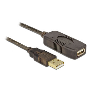 DeLOCK USB 2.0 A Kabel Verlängerung 20,0 m schwarz