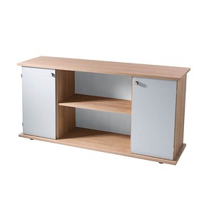 HAMMERBACHER Sideboard SB2T, VSB2T/N/S/SG nussbaum, silber 166,1 x 44,8 x 84,0 cm