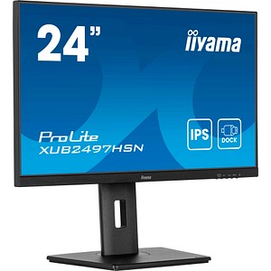4948570124930 - 605cm 238 (1920x1080) iiyama ProLite XUB2497HSN-B2 169 FHD IPS 1ms 100Hz HDMI DP USB-Hub Speaker Pivot Black