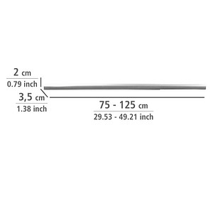 4008838274545 - Teleskop-Duschschiene Era Chrom 75-125 cm Duschvorhangschiene Silber glänzend Aluminium chrom Polyethylen transparent - silber glänzend - Wenko 4008838274545 - Teleskop-Duschschiene Era Chrom 75-125 cm Duschvorhangschiene Silber glänzend Aluminium chrom Polyethylen transparent - silber glänzend - Wenko