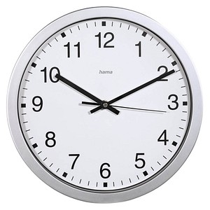 4047443517609 - hama Wanduhr Mallorca weiß silber Kunststoff Ø 300 cm 4047443517609 - hama Wanduhr Mallorca weiß silber Kunststoff Ø 300 cm