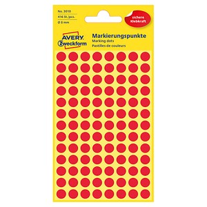 AVERY Zweckform Klebepunkte 3010 rot Ø 8,0 mm