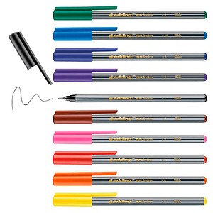 edding 55 Fineliner-Set farbsortiert 0,3 mm, 10 St.