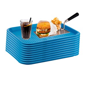 APS Tabletts NOSLIDE blau eckig 35,0 x 27,0 cm, 10 St.