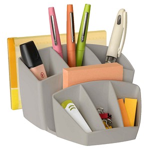 cep Schreibtisch-Organizer 580 TERRA NOVA sand recycelbares Polystyrol 8 Fächer 14,3 x 15,8 x 9,3 cm