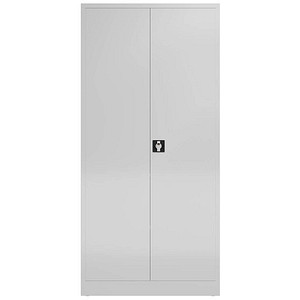 4061815530133 - - Spind Kleider-Wäsche Schrank Putzspind Mehrzweckschrank 1950 x 925 x 422 mm lichtgrau 545540X - grau