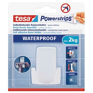 4042448175205 - tesa Powerstrips Haken Wave für Feuchträume hält Gegenstände bis 2 kg 1 Stück