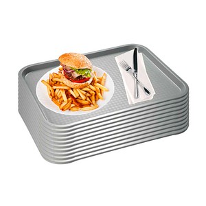 APS Tabletts NOSLIDE grau eckig 41,0 x 30,5 cm, 10 St.