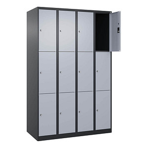4068427573176 - Schließfachschrank Classic Plus schwarzgrau weißaluminium 080000-403 S10037 12 Schließfächer 1200 x 500 x 1850 cm 406842757 4068427573176 - Schließfachschrank Classic Plus schwarzgrau weißaluminium 080000-403 S10037 12 Schließfächer 1200 x 500 x 1850 cm 406842757