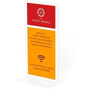 0079916451015 - Tischaufsteller Classic Image 10 x 215 x 8 cm (B x H x T) 13 DIN A4 beidseitig verwendbar Beschriftungsschild auswechselbar  00