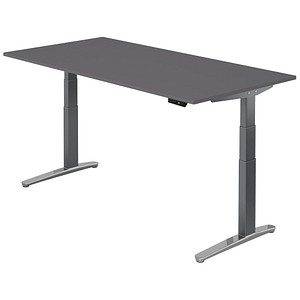 Hammerbacher Sitz-Steh-Schreibtisch VXBHM, elektrisch höhenverstellbar, 129cm (H), 200x100cm (BxT), graphit / graphit 4032062322543 Hammerbac 5 Stück