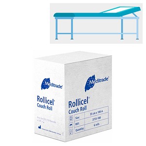 4250016461005 - Ärztekrepp ROLLICEL® 2-lagig weiß 550 cm x 1000 m 6 Rollen 4250016461005 - Ärztekrepp ROLLICEL® 2-lagig weiß 550 cm x 1000 m 6 Rollen