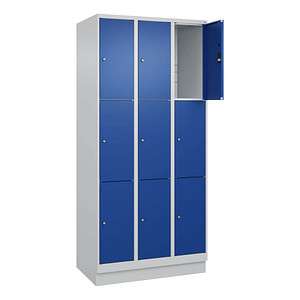 4066681684232 - Schließfachschrank Classic PLUS enzianblau lichtgrau 080020-303 S10003 9 Schließfächer 900 x 500 x 1950 cm 4066681684232 CP 4066681684232 - Schließfachschrank Classic PLUS enzianblau lichtgrau 080020-303 S10003 9 Schließfächer 900 x 500 x 1950 cm 4066681684232 CP
