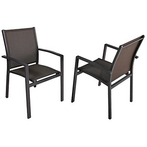4041908113467 - Gartenstühle mit Armlehnen Elena anthrazit Metall 4041908113467 Garden Pleasure
