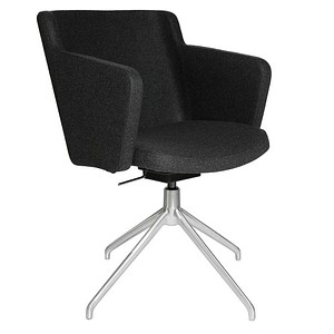 4014296468747 - Besuchersessel SFH 10 anthrazit   Edelstahl matt mit Armlehnen Fußkreuz 4014296468747 Topstar