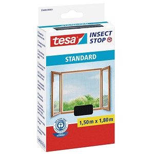 tesa Fliegengitter Insect Stop STANDARD anthrazit 1,5 x 1,8 m