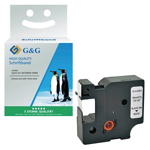 6941881284520 - Premium Schriftband 19mm7m komp zu 45803S0720830 schwarz auf weiß 6941881284520 G und G 6941881284520 - Premium Schriftband 19mm7m komp zu 45803S0720830 schwarz auf weiß 6941881284520 G und G