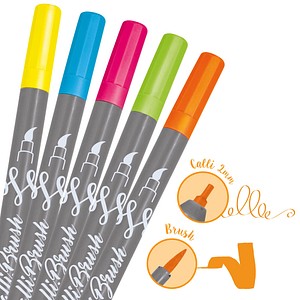 4014421190789 - CalliBrush Double Brush-Pens farbsortiert 4014421190789 19078 5 Stück 4014421190789 - CalliBrush Double Brush-Pens farbsortiert 4014421190789 19078 5 Stück