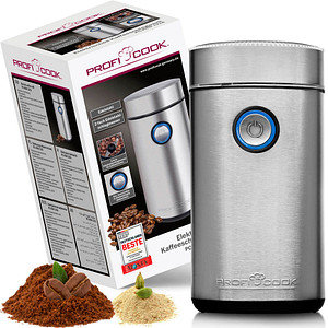 4006160102925 - Kaffeemühle PC-KSW 1216 150 W Schlagmesser 40 g Bohnenbehälter silberfarben 4006160102925 - Kaffeemühle PC-KSW 1216 150 W Schlagmesser 40 g Bohnenbehälter silberfarben