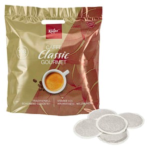 Käfer Caffè Classic Gourmet Kaffeepads, Arabica- und Robustabohnen mild, 108 Stück
