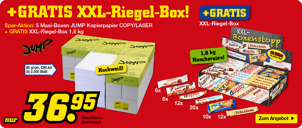 Kopierpapier + gratis XXL-Boxenstopp